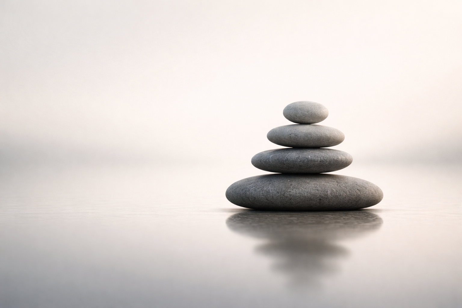 Balanced stone forms symbolising structural stability, restraint, and long-term reliability.